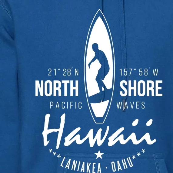 Surfer Gift Hawaii North Shore Laniakea Beach Oahu Premium Hoodie