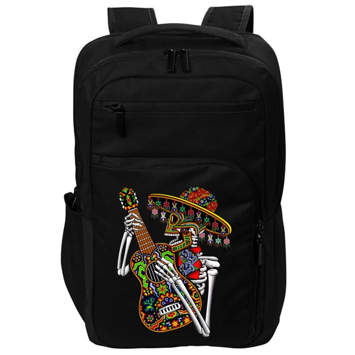 Sombrero Guitar Huichol Sugar Skull Calavera Mexico Mariachi Impact Tech Backpack