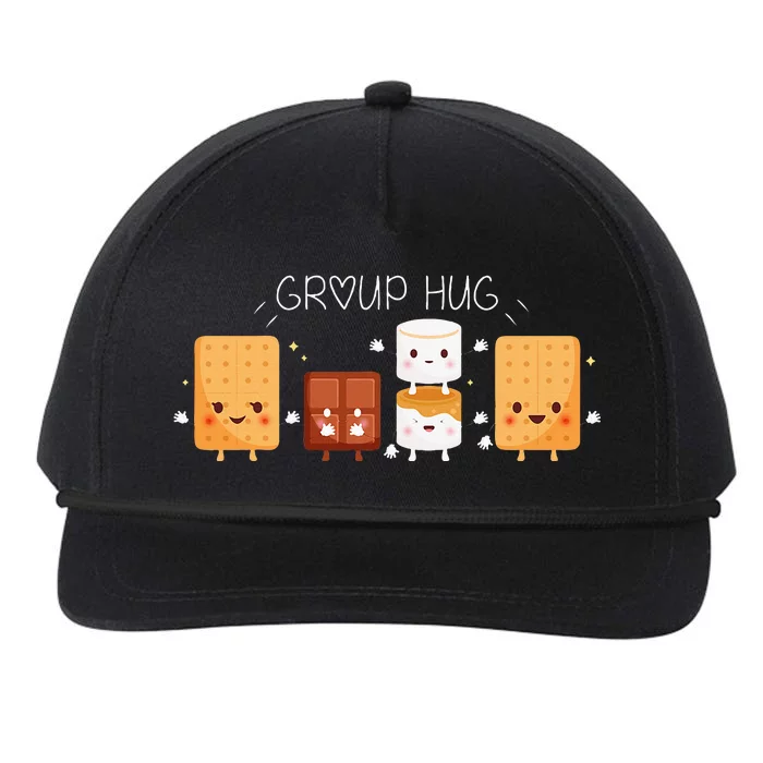 Smores Group Hug Camping Campfire Marshmallow Smores Snapback Five-Panel Rope Hat