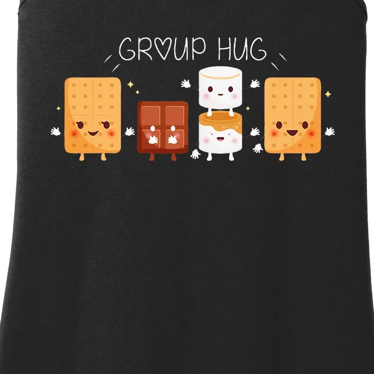 Smores Group Hug Camping Campfire Marshmallow Smores Ladies Essential Tank