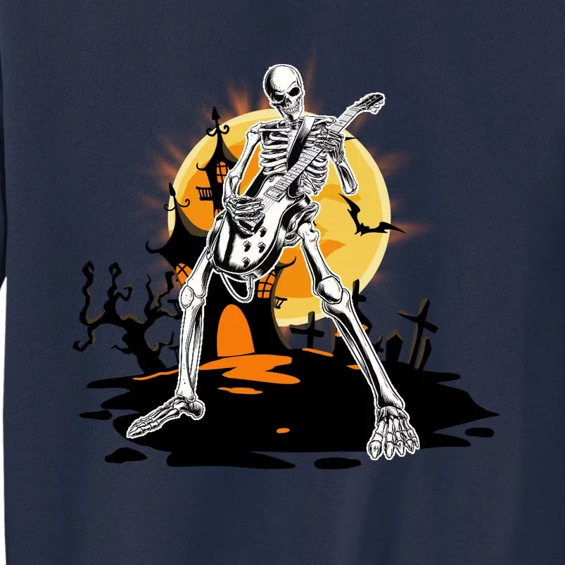 Skeleton Guitar Halloween Spooky Sweatshirt