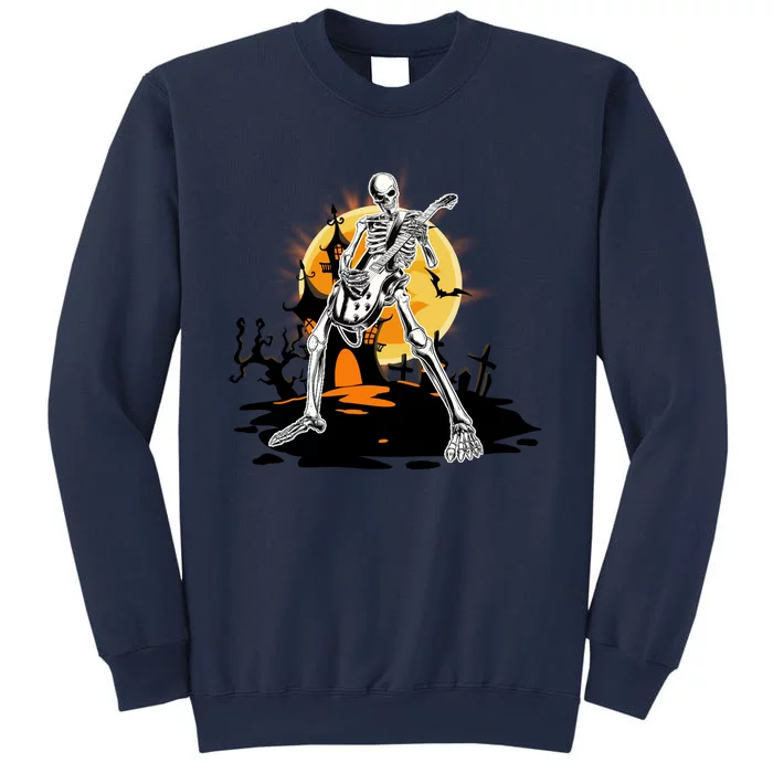 Skeleton Guitar Halloween Spooky Sweatshirt