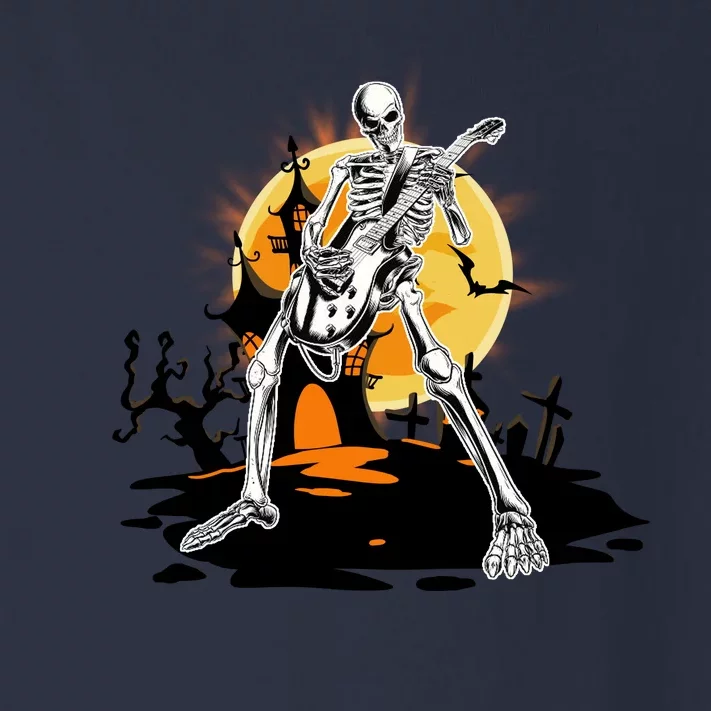 Skeleton Guitar Halloween Spooky Toddler Long Sleeve Shirt