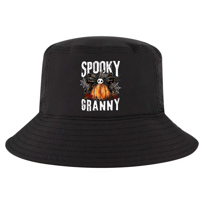 Spooky Granny Halloween Coquette Bow Pumpkin Fall Vibes Cool Comfort Performance Bucket Hat