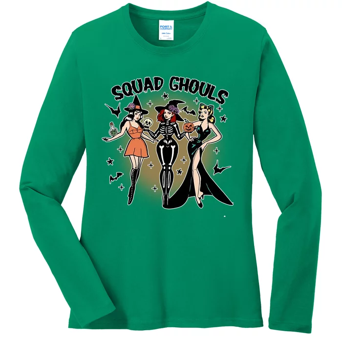 Squad Ghouls Halloween Ladies Long Sleeve Shirt