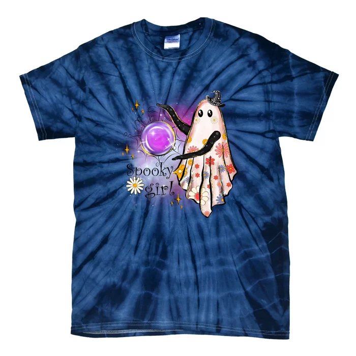 Spooky Girl Halloween T Shirts Boo Graphic Tee Designs Scary Halloween Costume Tie-Dye T-Shirt