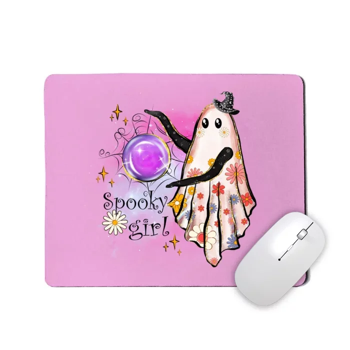 Spooky Girl Halloween T Shirts Boo Graphic Tee Designs Scary Halloween Costume Mousepad