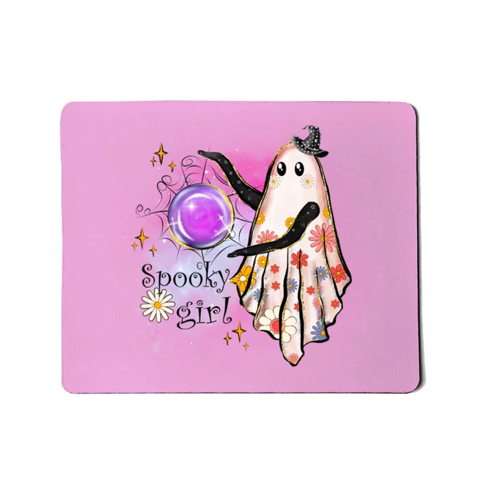 Spooky Girl Halloween T Shirts Boo Graphic Tee Designs Scary Halloween Costume Mousepad