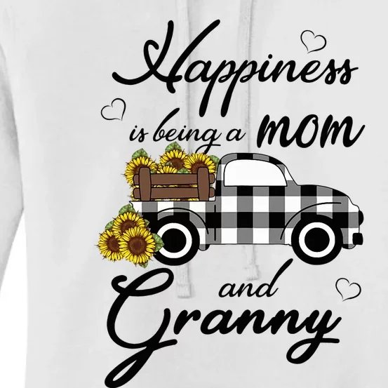 Sunflower Grandma Happiness is being a Mom and Granny Women's Pullover Hoodie