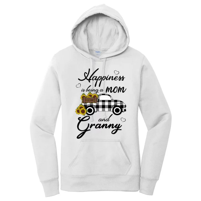 Sunflower Grandma Happiness is being a Mom and Granny Women's Pullover Hoodie