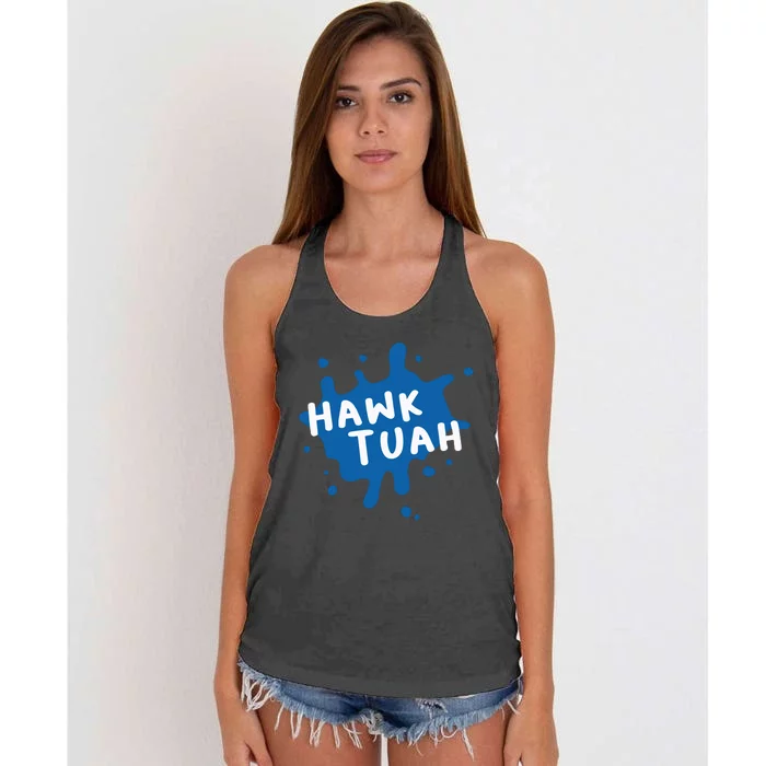 Silly Geese Hawk Tuah Women's Knotted Racerback Tank