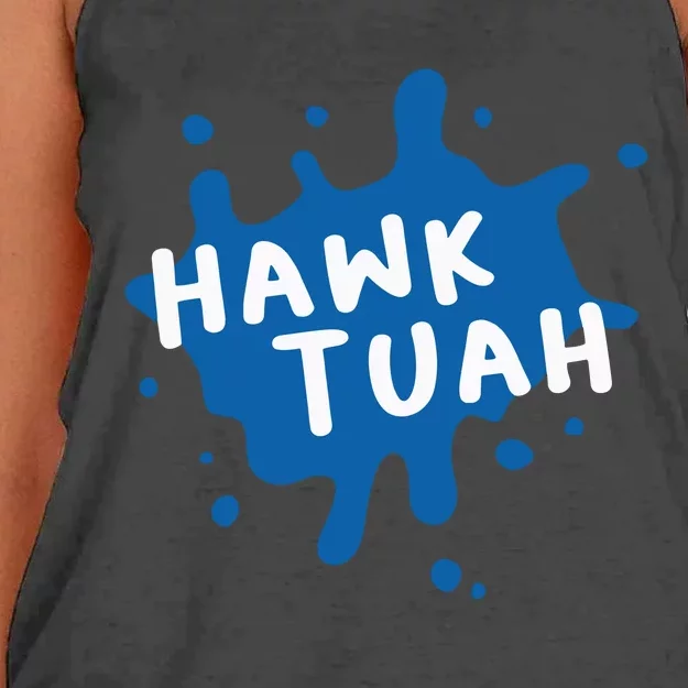 Silly Geese Hawk Tuah Women's Knotted Racerback Tank