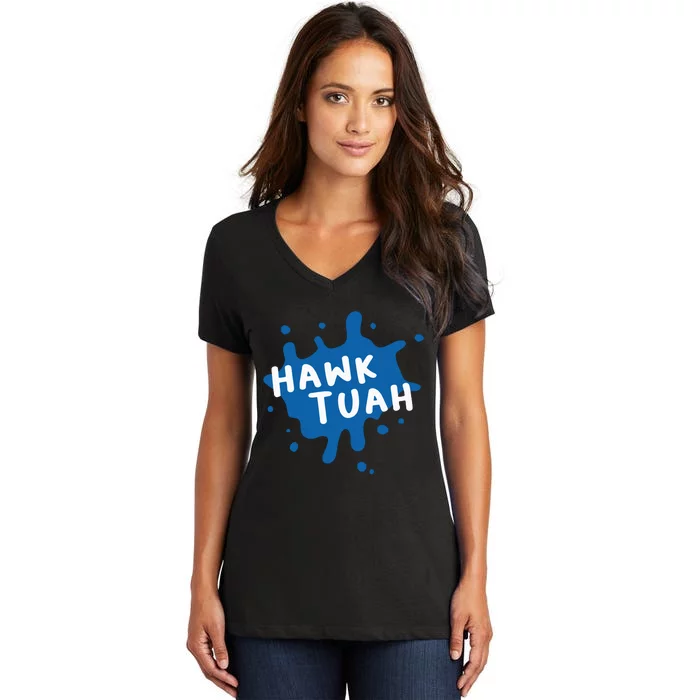 Silly Geese Hawk Tuah Women's V-Neck T-Shirt