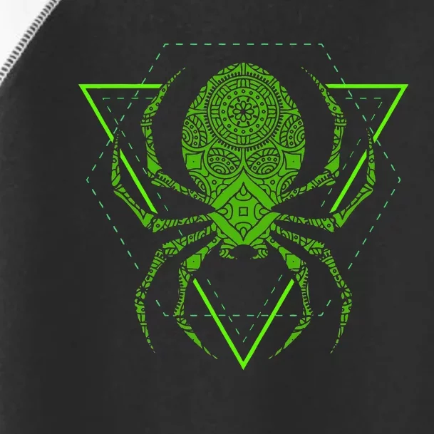 Sacred Geometry Halloween Spider Tribal Tattoo Mandala Toddler Fine Jersey T-Shirt