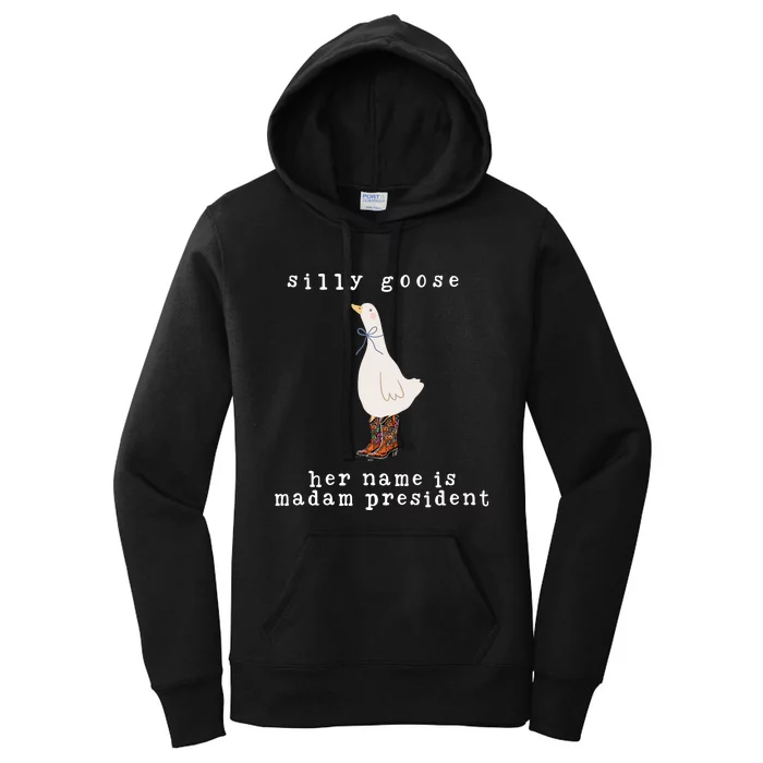 Silly Goose Her Name Is Madam President Women's Pullover Hoodie