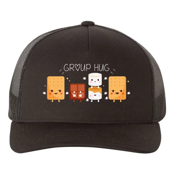 Smores Group Hug Camping Marshmallow Smores Yupoong Adult 5-Panel Trucker Hat