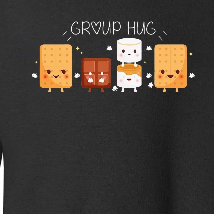 Smores Group Hug Camping Marshmallow Smores Toddler Sweatshirt