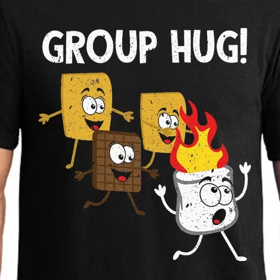 Smores Group Hug S'mores Camping Food Marshmallows on Fire Pajama Set