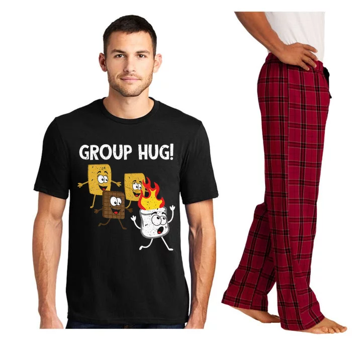 Smores Group Hug S'mores Camping Food Marshmallows on Fire Pajama Set