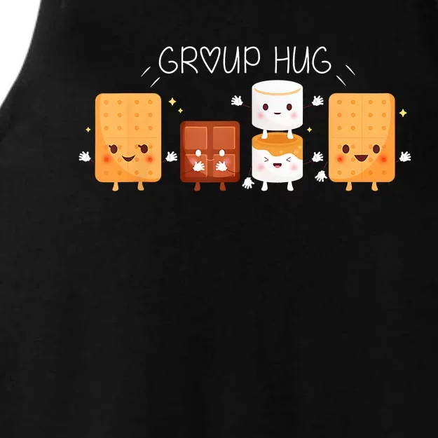 Smores Group Hug Camping Campfire Marshmallow Smores Ladies Tri-Blend Wicking Tank