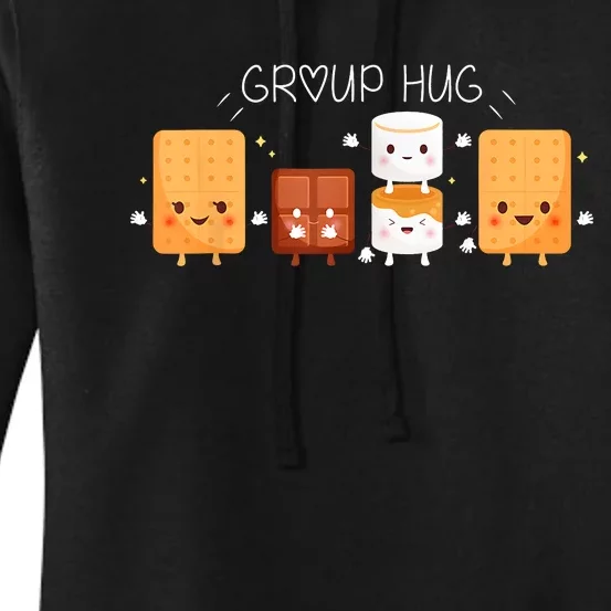 Smores Group Hug Camping Campfire Marshmallow Smores Women's Pullover Hoodie