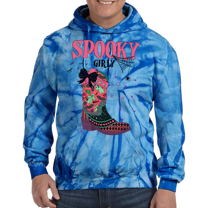 Spooky Girly Halloween Ghost Ghoul Tie Dye Hoodie