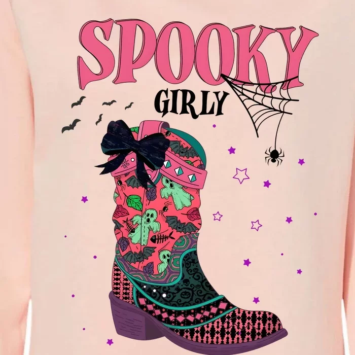 Spooky Girly Halloween Ghost Ghoul Womens California Wash Sweatshirt