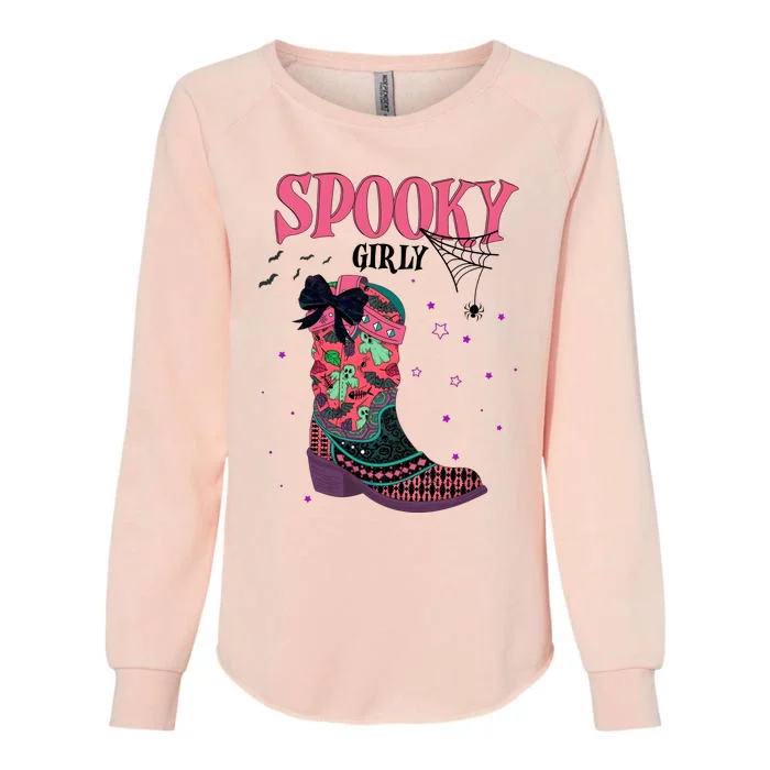 Spooky Girly Halloween Ghost Ghoul Womens California Wash Sweatshirt