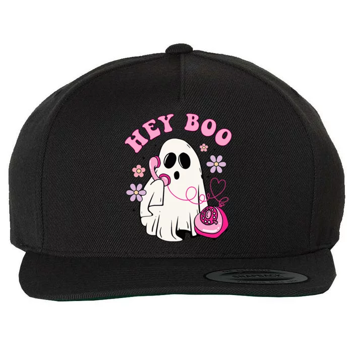 Spooky Ghostly Halloween Fun Wool Snapback Cap