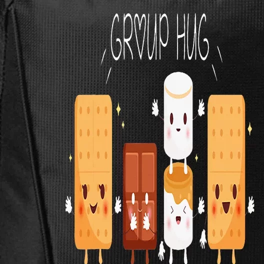 Smores Group Hug  Camping Campfire Marshmallow Smores City Backpack