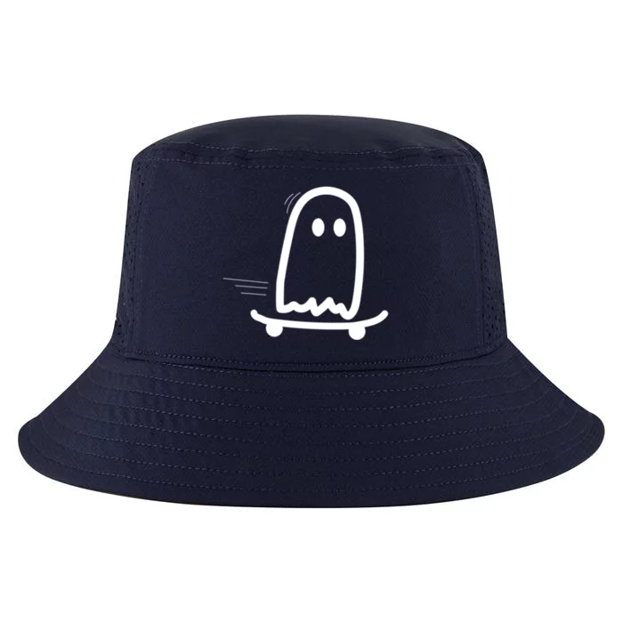 Skateboard Ghost Halloween Costume Funny Ghost Skateboarding Gift Cool Comfort Performance Bucket Hat