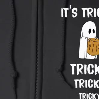 Spooky Ghost Halloween Costume for Trick or Treat Party Full Zip Hoodie