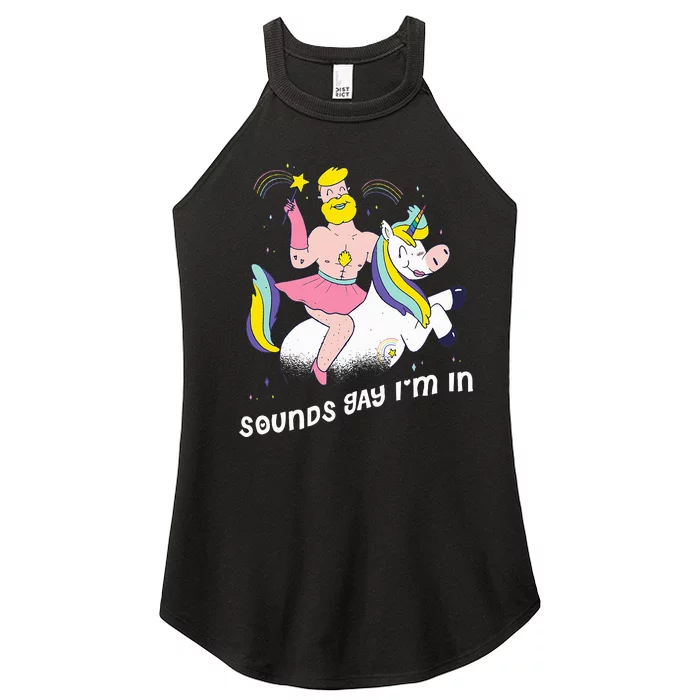 Sounds G.A.Y Im In Women’s Perfect Tri Rocker Tank