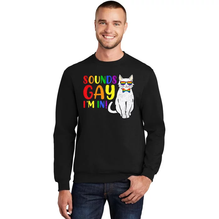 Sounds Gay I M In Cat Funny Pun Gift Pride Month LGBQ Sweatshirt