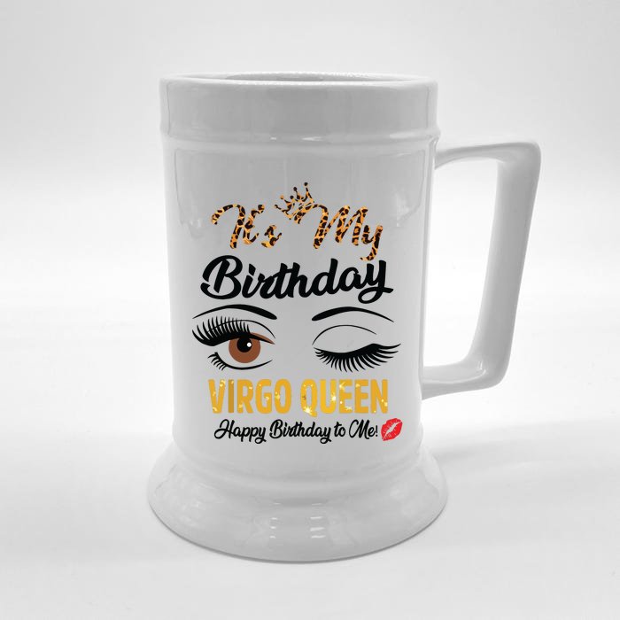 September Girl Its My Birthday Virgo Queen Bday Front & Back Beer Stein