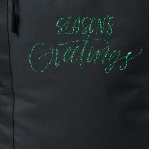 Seasons Greetings In Script Cursive Meaningful Gift Daily Commute Backpack