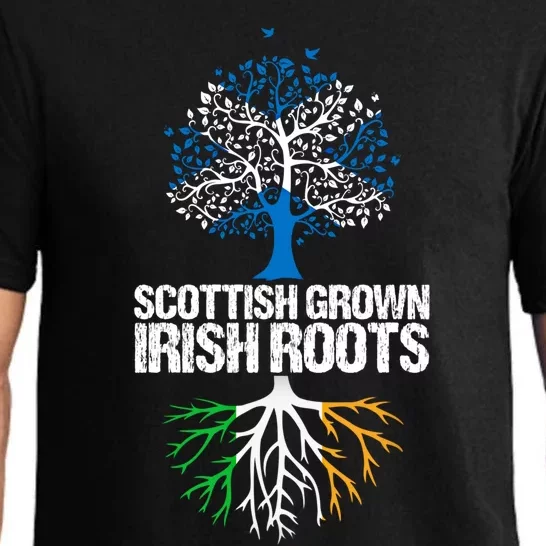 Scottish Grown Irish Roots Scotland Ireland Gift Pajama Set