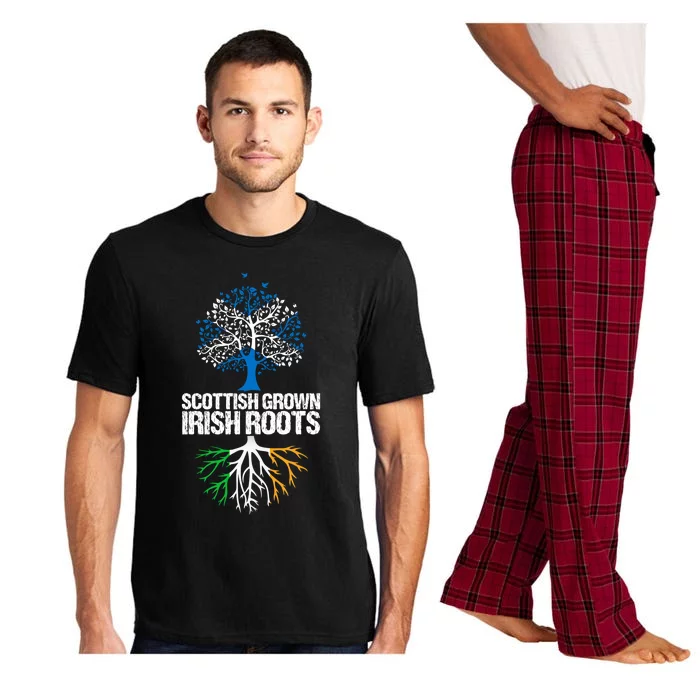 Scottish Grown Irish Roots Scotland Ireland Gift Pajama Set