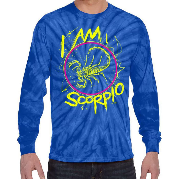 Scorpion Gift Im A Scorpio Zodiac Great Gift Tie-Dye Long Sleeve Shirt