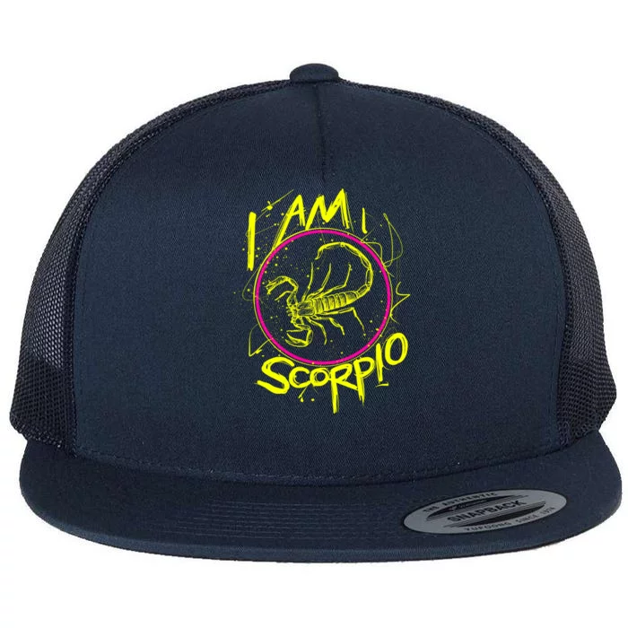 Scorpion Gift Im A Scorpio Zodiac Great Gift Flat Bill Trucker Hat