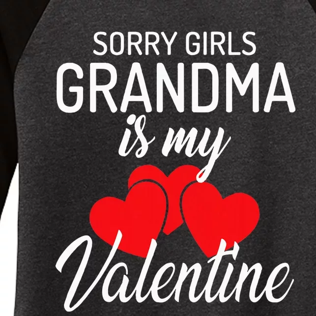 Sorry Grandma Is My Valentine Valentines Day Women's Tri-Blend 3/4-Sleeve Raglan Shirt