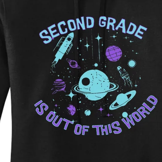 Second Grade Is Out Of This World Space Women's Pullover Hoodie