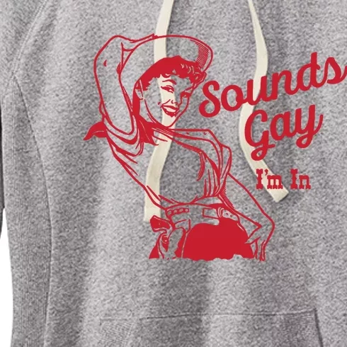 Sounds Gay IM In Retro Lgbt 80s Pride Women's Fleece Hoodie