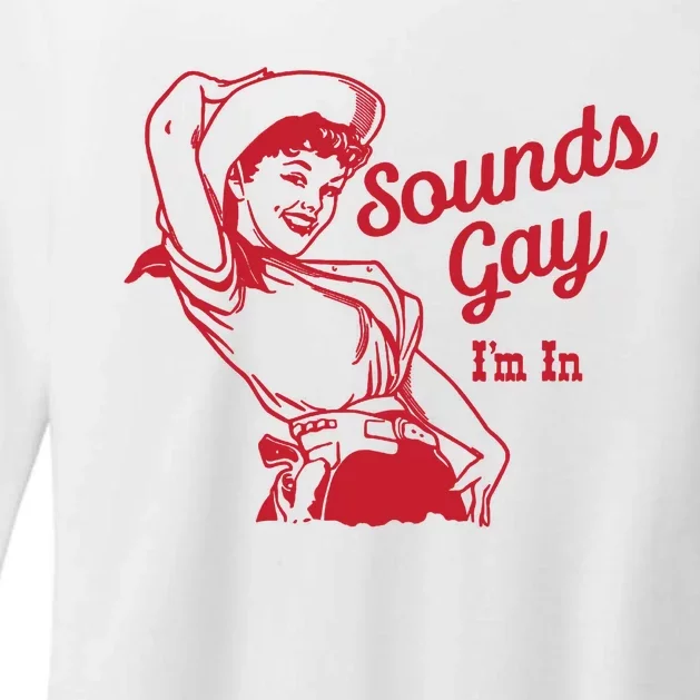 Sounds Gay IM In Retro Lgbt 80s Pride Womens CVC Long Sleeve Shirt