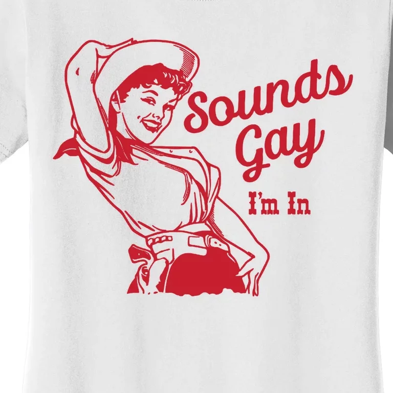 Sounds Gay IM In Retro Lgbt 80s Pride Women's T-Shirt