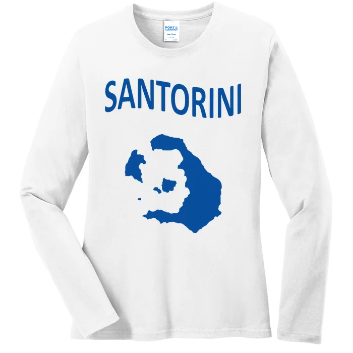 Santorini Greek Island Greece Mediterranean Travelers Travel Ladies Long Sleeve Shirt