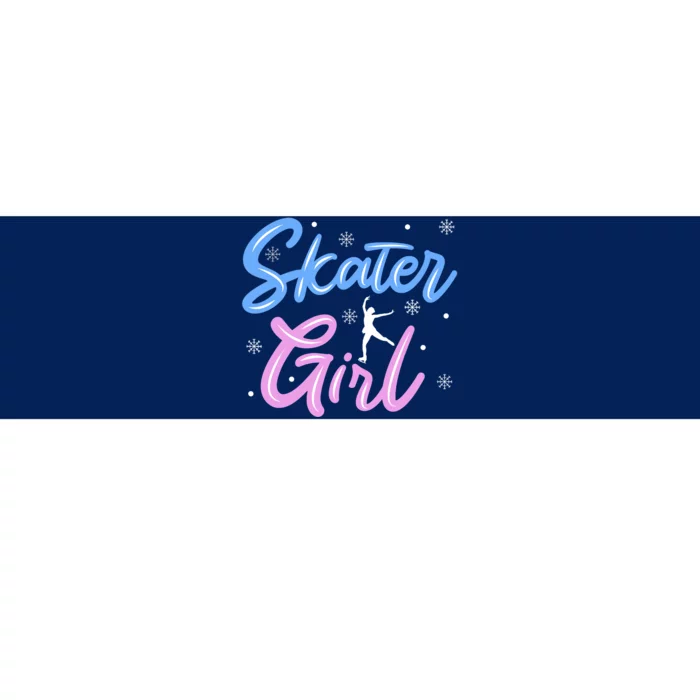 Skater Girl Ice Skating Bumper Sticker