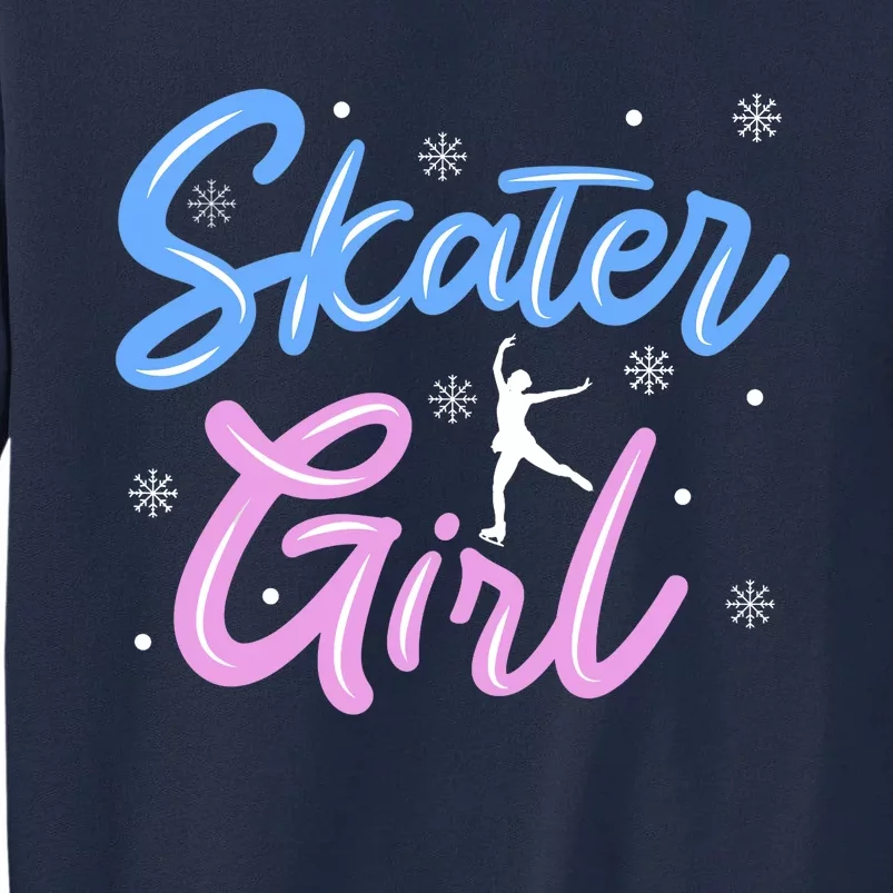 Skater Girl Ice Skating Tall Sweatshirt