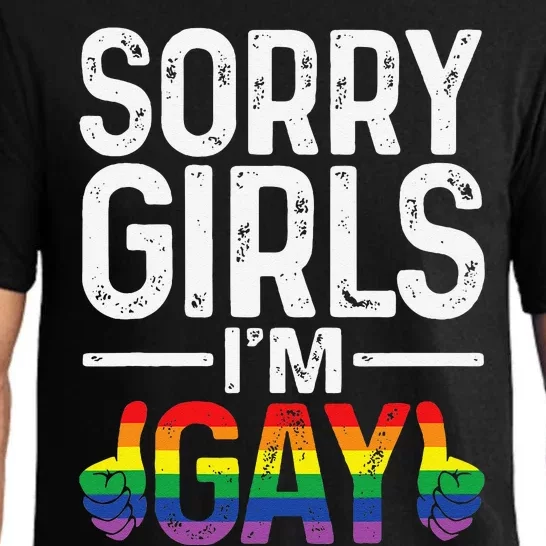 Sorry Girl Im Gay Rainbow Flag Funny Lgbt Pride Gift Pajama Set