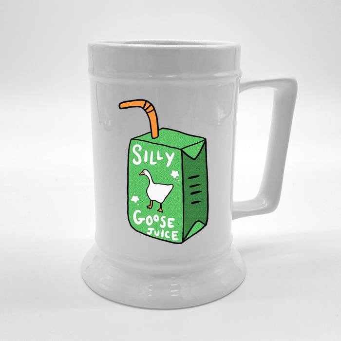 Silly Goose Juice Funny Goose Meme Bird Lover Front & Back Beer Stein